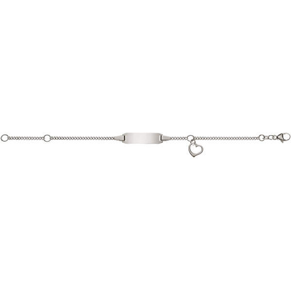 Bébé Bracelet Panzer diamantiert Weissgold 750 14cm mit