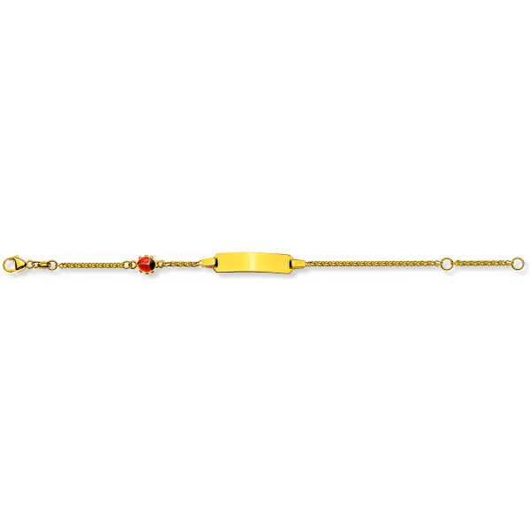 Bébé Bracelet Zopf Gelbgold 375, 14cm, mit