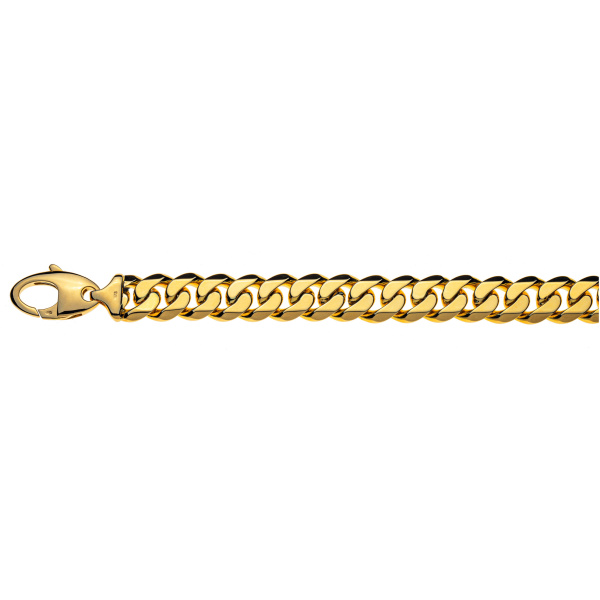 Panzer Bracelet geschliffen Gelbgold 750 ca. 14,0 mm 22cm