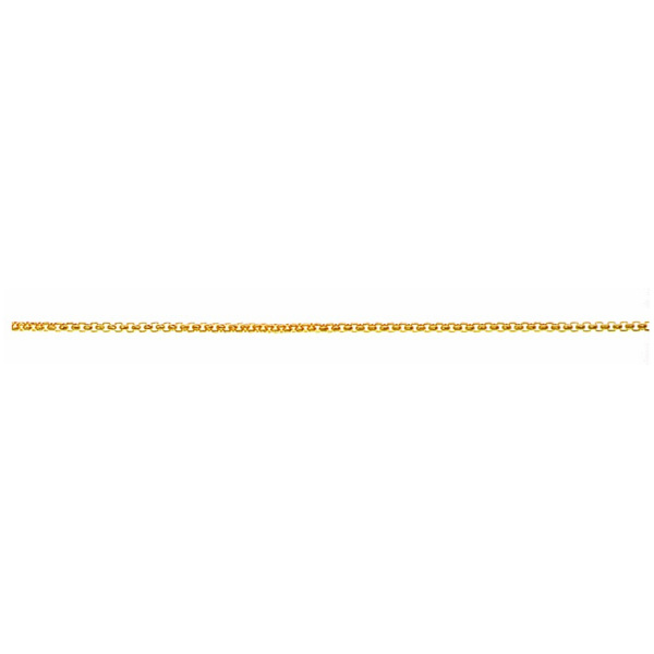 Venezianer rund diamantiert Gelbgold 750 ca. 1.1mm 38 cm