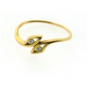 Ring 750 GG mit 2 Brill.