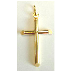 Kreuz Gelbgold 750 Runddraht H: 26mm B: 17mm