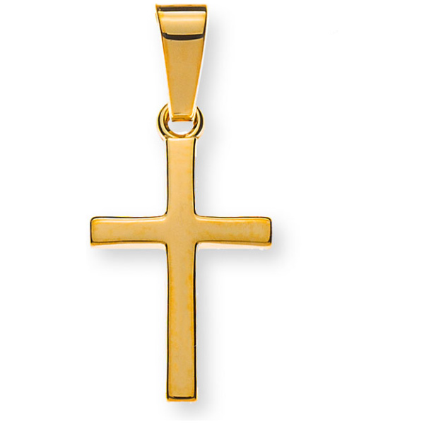 Balkenkreuz massiv Gelbgold 750  H: 13 mm B: 9 mm