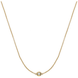 Collitaire Spiegelanker Gelbgold 750 45cm mit 1 Brill. H SI 0.05ct.