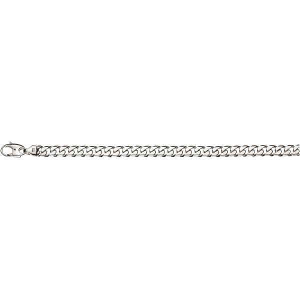 Bracelet Panzer geschliffen Weissgold 750 ca. 6.0mm 22cm
