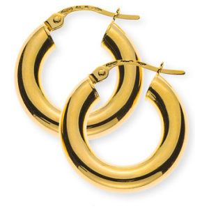 Kreolen Gelbgold 750, Runddraht D: 18mm B: 4mm