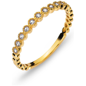 Ring Gelbgold 750, mit 11 Brillanten 0.11ct. H SI