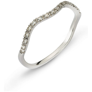 Ring Weissgold 750, geschwungene Form Wave