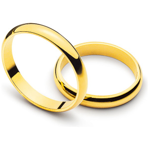 Trauring halbrund Gelbgold 750 3.4mm Grösse 47