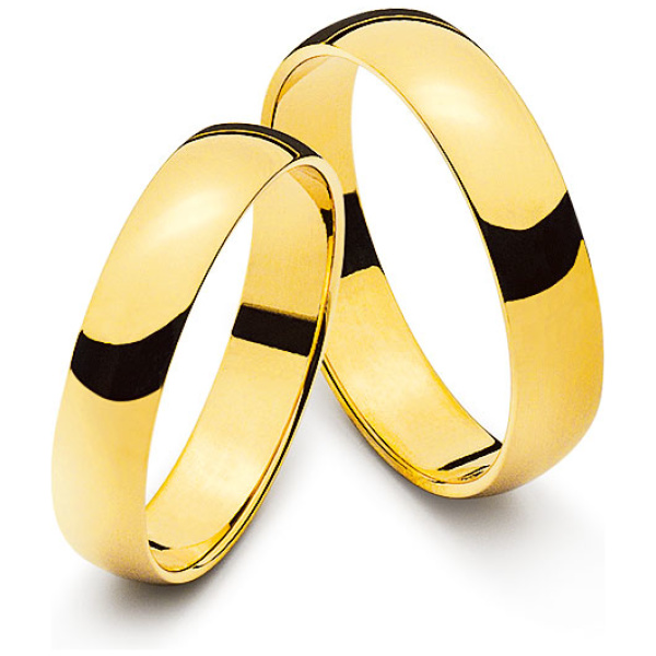 Trauring Gelbgold 750 5mm Grösse 67