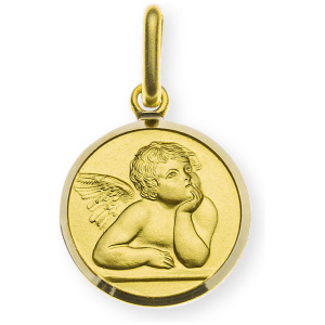 Medaille Engel Gelbgold 750 12mm