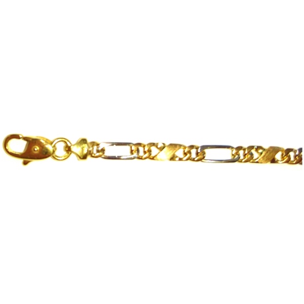 Carrera/Figaro Collier poliert/satiniert Bicolor