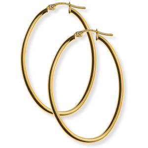 Kreolen Gelbgold 750, Runddraht 28x40x2mm, 8-er Form