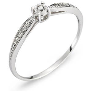 Ring Weissgold 750 mit Brillanten H SI 0.03ct.