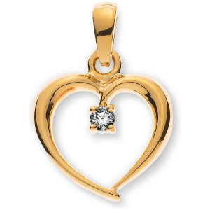 Anhänger Herz Gelbgold 750 poliert