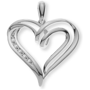 Anhänger Herz Weissgold 750 poliert