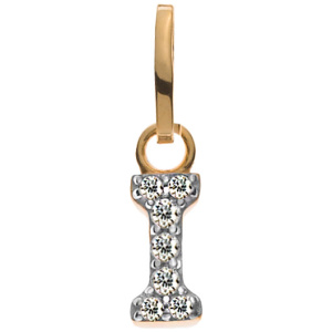 Buchstaben Gelbgold 375 teilrhodiniert mit Zirkonias I