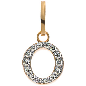 Buchstaben Gelbgold 375 teilrhodiniert mit Zirkonias O