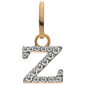 Buchstaben Gelbgold 375 teilrhodiniert mit Zirkonias Z