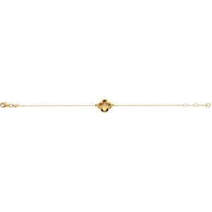Bracelet Klee Gelbgold 750, 19cm geschliffen