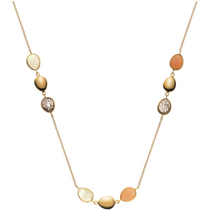 Collier Gelbgold 750 mit Farbsteine, 45cm
