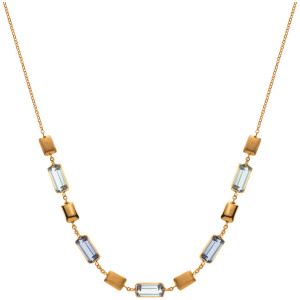 Collier Gelbgold 750 mit Farbsteine, 45cm