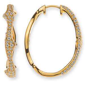 Scharnier-Kreolen Gelbgold 750, Fantasieform