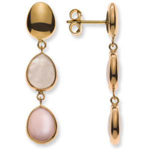 Ohrhänger Gelbgold 750 mit Farbsteine