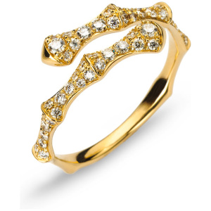 Ring Gelbgold 750, Fantasieform Bambus