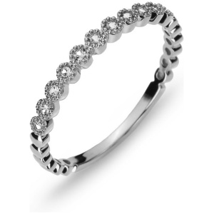 Ring Weissgold 750, mit 11 Brillanten 0.09ct. H SI