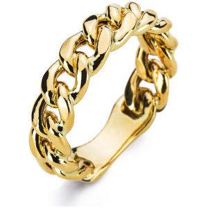 Ring Gelbgold 750 wie Panzerkette 4mm