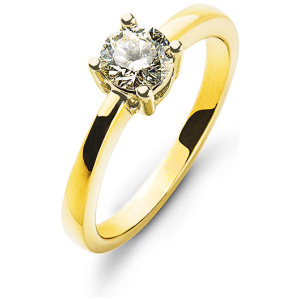 Solitär Ring 4-Griff-Fassung Gelbgold 750 H SI 0.50ct.