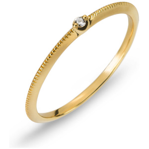 Ring Gelbgold 750 mit 1 Brillant 0.02ct.