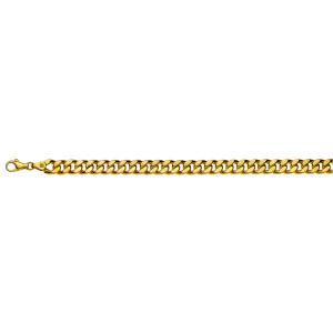 Collier Panzer geschliffen Gelbgold 750 halbmassiv ca. 8.0mm 50 cm