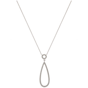 Collier Weissgold 750, Tropfenform, 45cm