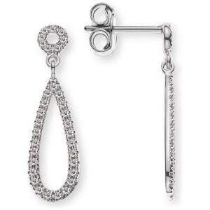 Ohrhänger Weissgold 750, Tropfenform