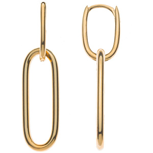 Scharnierkreole oval Gelbgold 750 9x5x1.5mm mit Einhänger 9x24x1.8mm