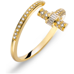 Ring mit offener Schiene Gelbgold 750